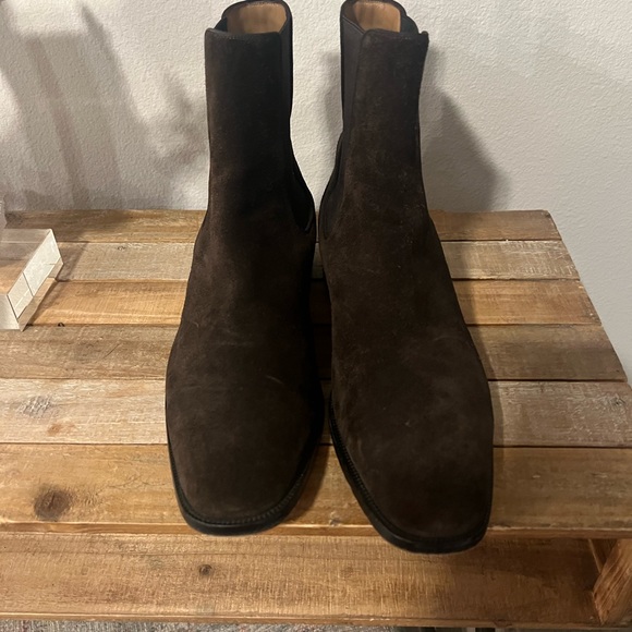 Men’s size 45 1/2 men’s Christian Louboutin Suede Brown Chelsea boots - Picture 6 of 10
